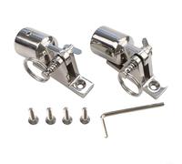 Homeponnew Quick Release Top Hinges 316 Stainless Steel, Deck Hardware Set for 22-25mm Frame Tubing, Marine-Grade Eye End and Pin Kit for Boat Awning and Sun Shade Mounting, 2 Pair(22mm)