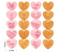 Homeponnew Reusable Heart Cookie Cutters, 5 cm Diameter, Made of Sturdy Plastic for Baking, Jello, and Biscuits, Perfect for Valentine's Day Gifts and Romantic Occasions