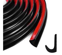 Homeponnew RV Rain Gutter 5M Roll 1/2" Height J-Shape Drip Rail for Trailer Camper Roof Water Management PVC Plastic with Strong Adhesive Backing