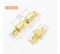 Homeponnew Solid Brass Double Adjustable Ball Catch for Cabinet Cupboard Doors, 50mm 60mm 70mm, Gold Finish, Rust-Resistant Copper Hardware with Secure Closure and Tension Adjustment