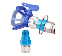 Homeponnew Stainless Steel 360° Swivel Joint for Airless Paint Spray Machine, 7/8 Inch Male to Female Connector, Rotating Coupling for Hoses, No More Knots, Blue