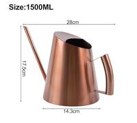 Homeponnew Stainless Steel Long Spout Watering Can for Indoor and Outdoor Plants, Modern Design, Rust-Resistant, 1-Piece 1500 mL Copper