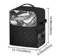 Homeponnew Stand Mixer Cover For KitchenAid 6/7/8 Quart Models, Water-Resistant Nylon Dust Protector With Multiple Storage Pockets For Accessories And Attachments, Black Kitchen Appliance Bag(s)