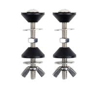 Homeponnew Toilet Cistern to Pan Fixing Kit with Stainless Steel Bolts and Rubber Gaskets for WC Tank Sealing, 2-Pack