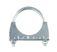 Homeponnew U Bolt Clamp for Exhaust Pipe - Galvanized Iron Tube Fastener for 40-58mm 70-77mm 96-110mm Round Pipes Compatible with Motorcycle and Automotive Systems (Round rod 40-58mm)