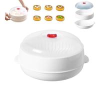 Homeponnew Upgraded Microwave Vegetable Steamer with Transparent Lid and Adjustable Steam Control, 25x22x8cm, Food-Grade PP, for Even Cooking and Nutrient Retention (Single thickening)