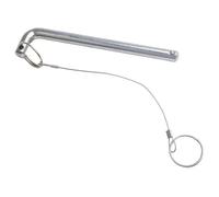 Homeponnew Weight Stack Pin Selector for Fitness Equipment - Metal Gym Accessory with Pull Wire Rope, 10 x 125 mm, Silver (Compatible with Most Weight Machines)