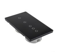 Homeponnew WiFi Enabled Touch Switch with Voice Activation for Smart Home Control, for Tuya App, Suitable for Various Lamps, Voice and App Remote Control(5 Gang 2Way)