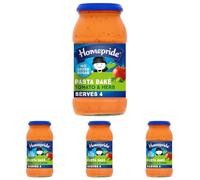 Homepride No Added Sugar Creamy Tomato & Herb Pasta Bake Sauce, 485 g Jar (Pack of 4)