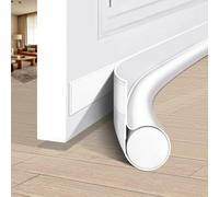 HomeProtect Under Door Draft Stopper Weather Stripping Door Seal Door Sweep Reduce Cold Air Front Soundproof Draft Blocker for Bottom of Door Suitable for Interior/Exterior,White