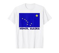 Homer Alaska USA State Flag Souvenir Value Graphic T-Shirt