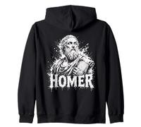 Homer Ancient Gr pic Poet Classical Statue Zip Hoodie