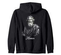 Homer Greek Mythology Odyssey Iliad Poet Zip Hoodie