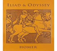 Homer Iliad & Odyssey Leather / fine binding Book in White Homer White