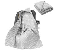homeRank® Swaddling Blanket Baby Seat [Double-Sided for Summer and Winter!] - Includes Practical Press Stud Closure (Protects and Warms) - Cuddly Swaddling Blanket for Maxi Cosi (For On the Go and