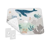 homerella Shower Mat Non Slip Anti Mould 53x53cm, Incl. Hooks for Drying