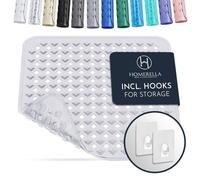 Homerella Shower Mat Skin-Sensitive 53 x 53 cm Includes Hanging Brackets Non Slip Shower Mats for Inside Shower BPA-Free Latex-Free Shower Mat Non Slip Anti Mould and Machine Washable