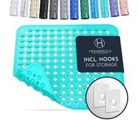 Homerella Shower Mat Skin-Sensitive 53 x 53 cm Includes Hanging Brackets Non Slip Shower Mats for Inside Shower BPA-Free Latex-Free Shower Mat Non Slip Anti Mould and Machine Washable