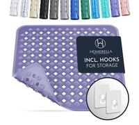 Homerella Shower Mat Skin-Sensitive 53 x 53 cm Includes Hanging Brackets Non Slip Shower Mats for Inside Shower BPA-Free Latex-Free Shower Mat Non Slip Anti Mould and Machine Washable