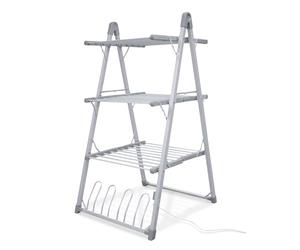 HomeRepublic Deluxe Maxi Plus Electric Air Dryer 3 Tier plus Shoes Rack Clothes Dryer Energy Saving Multi Purpose Clothes Rack Less Than 6p per Hour (3 Tier)