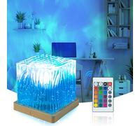 HomeRevel- Luminorthe Cube Lamp | USB-Powered Northern Lights Cube | Ocean Light Projector for Bedroom and Sensory Environment - Mood Lighting, Remote-Controlled Sensory and Ambient Cube Light