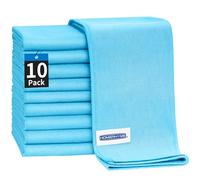 HOMERHYME Microfiber Glass Cleaning Cloth - 12 Pack, 16" x 14" Window Cleaning Towel, Streak Free, Lint Free, Great for All Delicate Surface, Window, Glasses, Stainless Steel, Windshield.
