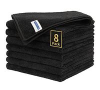 HOMERHYME Premium Microfiber Cleaning Cloth, 8 Pack, 12.6" x 12.6" Cleaning Towels, Lint-Free & Streak-Free, Ultra Absorbent, 300GSM, Reusable Microfiber Towel for Cars Kitchen Garage House Office