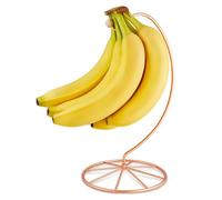 Homeries Banana Holder Modern Rack Hanger Tree Stand Hook for Kitchen Countertop. Satin Nickel Banana Holder Keeper Stand (Copper New)