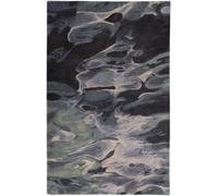 HomeRoots 512759 2 x 3 ft. Green Blue & Black Wool Abstract Hand Tufted Handmade Stain Resistant Rectangle Area Rug
