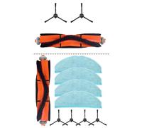 HomeRun Robot Vacuum Replacement Kit: Main Roller Brush + Side Brushes + Mop Cloths for 7000 Series (XU7100/01, XU7000/02, XV1472/00), Compatible with Kärcher, Nylon & Microfiber