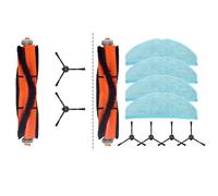 HomeRun Robot Vacuum Replacement Kit: Main Roller Brush + Side Brushes + Mop Cloths, for 7000 Series (XU7100/01, XU7000/02) and Kärcher Models, Nylon & Microfiber, 1 Set