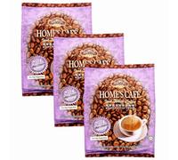 Home's Cafe Malaysian Coffee & Milk Tea Sachets Instant Drinks - 2 in 1 White Coffee No Sugar Added 375g (Pack of 3) HALAL