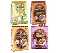 Home's Cafe Malaysian Coffee & Milk Tea Sachets Instant Drinks - 4 Assorted Flavour (Pack of 4) HALAL
