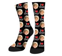 HOME'S FRIEND Personalised Socks With Picture,Custom Funny Sock with Dog Pet Face, Face Photo Socks for Men Women,Customised Christmas Birthday Valentine's Day gifts