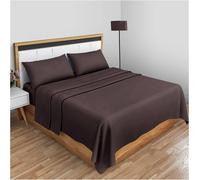 Homes-Linen 100% Egyptian Cotton Thread Count 200 Hotel Quality Flat Sheet in Chocolate | Size: King Homes-Linen Chocolate King
