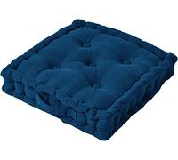 HOMES-LINEN Booster Seat Cushion Pad 100% Cotton Filling Thick Cushion Seat Pads Adults Chair Armchair Garden Black 45cm x 45cm + 10cm Thickness Approximate (45x45 cm, Teal)
