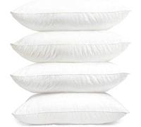 HOMES-LINEN Bounce Back Pillows 4 Pack Anti Allergy Neck Pillow Soft Filled Side Sleepers Pillow Easy Support Pillow Pairs (4 Pack Bounce Back Pillows)
