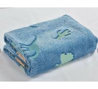 Homes & Linen Dinosaur, 100 X 150Cm Glow In The Dark Fleece Blanket Throw With Moons And Stars Pattern Super Soft Blanket For All Seasons