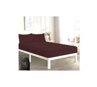 HOMES-LINEN Extra Deep 16" 40CM Fitted Sheet Polycotton Easy Care Percale Soft Breathable Durable Bed Sheet (Chocolate, Single)