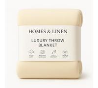 HOMES-LINEN Fleece Faux Fur Roll Mink Throws Soft Cosy Bed Blankets (Cream, Single (125cm x 150 cm))