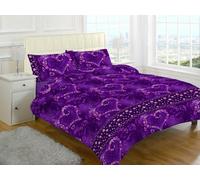Homes & Linen Jasmin Love Heart Flowers Floral Printed Duvet Cover Set