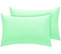 HOMES-LINEN Pillowcase Pack of 2 Housewife Luxury Percale Pillowcase 50x75cm 100% Polycotton Plain Dyed Pillow Cases (Housewife Pillow Case, Mint Green)