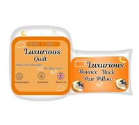 HOMES-LINEN Soft Microfibre Size, warm Bed Duvet - Soft Luxurious Winter Duvets (13.5 Tog, King + Pair Pillow)
