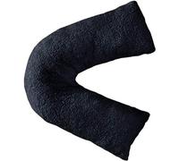 Homes & Linen Teddy Bear Fleece Plush Warm Fuzzy Cuddly V-Shaped Pillow & Cover