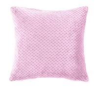 HOMES-LINEN Teddy Bear Fleece Waffle Duvet Cover Set With Matching Throws & Cushion Covers Warm Soft Teddy Waffle Bedding Collection (Pink, Pack of 4 Cushion Covers (43cm x 43cm))