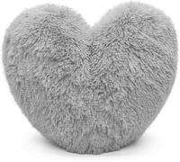 Homes & Linen Teddy Cuddles Heart Shape 3D Fleece Filled Cushion Soft Comfortable Warm & Cozy Home Decor Size 38Cm 100% Polyester Teddy Heart Cu