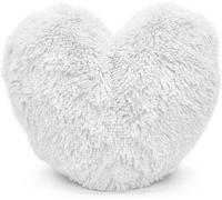 Homes & Linen Teddy Cuddles Heart Shape 3D Fleece Filled Cushion Soft Comfortable Warm & Cozy Home Decor Size 38Cm 100% Polyester Teddy Heart Cu