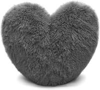 Homes & Linen Teddy Cuddles Heart Shape 3D Fleece Filled Cushion Soft Comfortable Warm & Cozy Home Decor Size 38Cm 100% Polyester Teddy Heart Cu