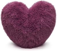 Homes & Linen Teddy Cuddles Heart Shape 3D Fleece Filled Cushion Soft Comfortable Warm & Cozy Home Decor Size 38Cm 100% Polyester Teddy Heart C