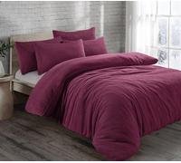 Homes & Linen Teddy Fleece Duvet Cover Set With Pillow Case Thermal Fleece Warm Cosy Soft Fur Teddy Bedding Duvet Cover Set